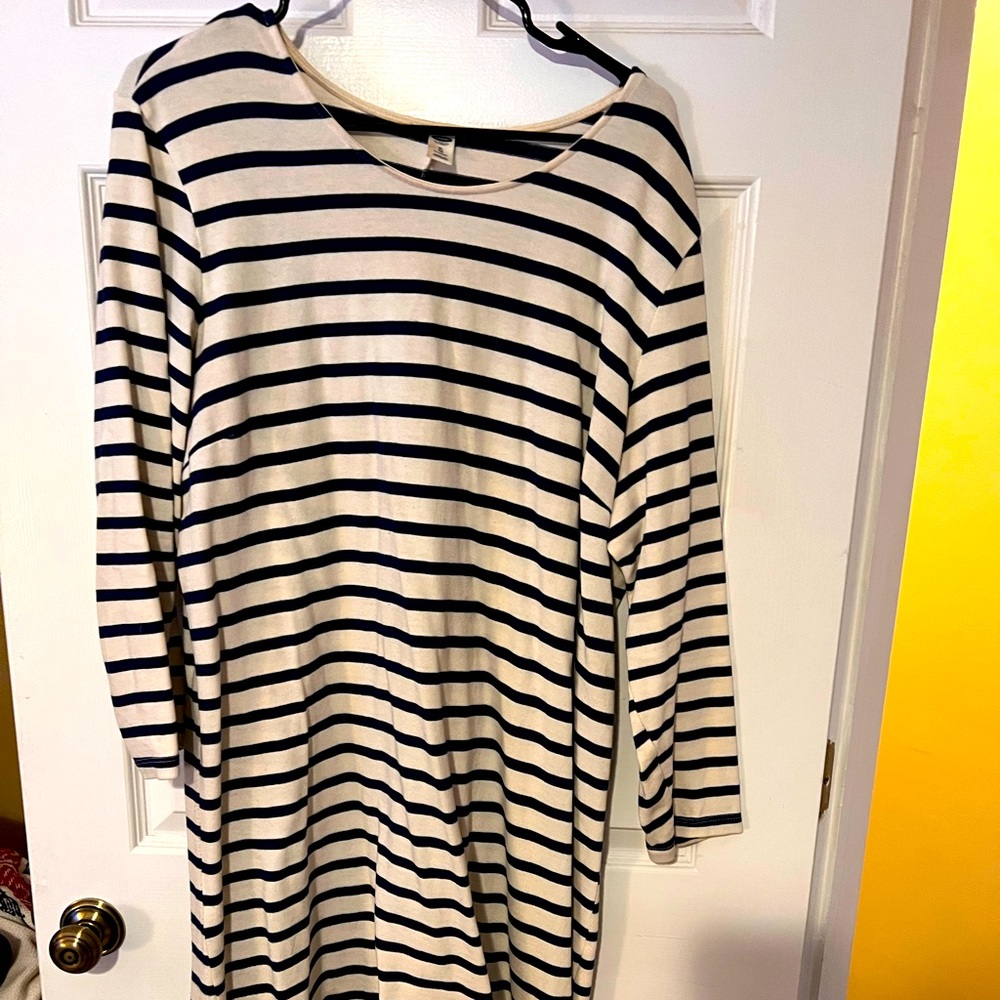 Old navy striped 3/4 dress | tall XL